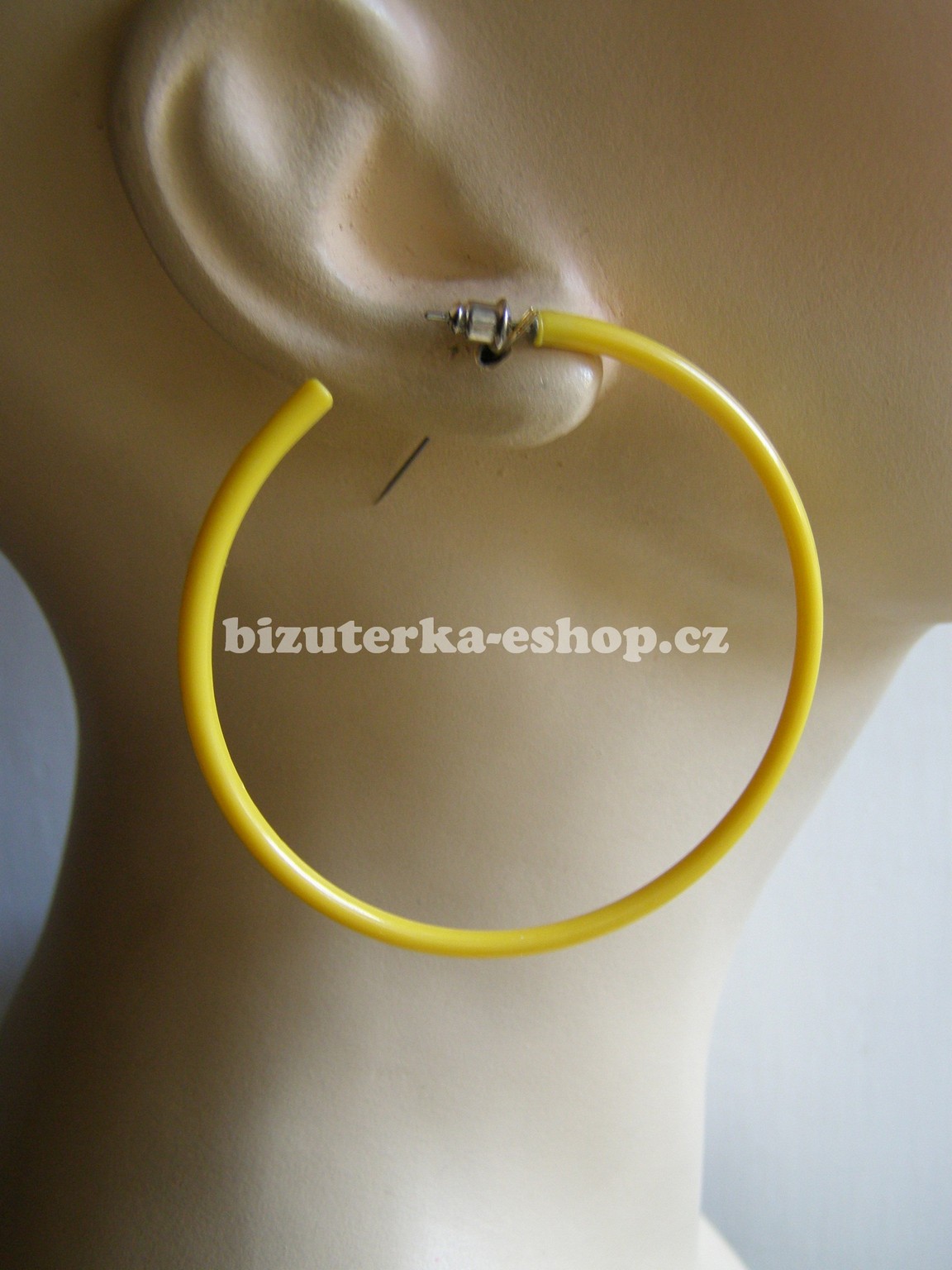 Naušnice kruhy žluté BZ-06074