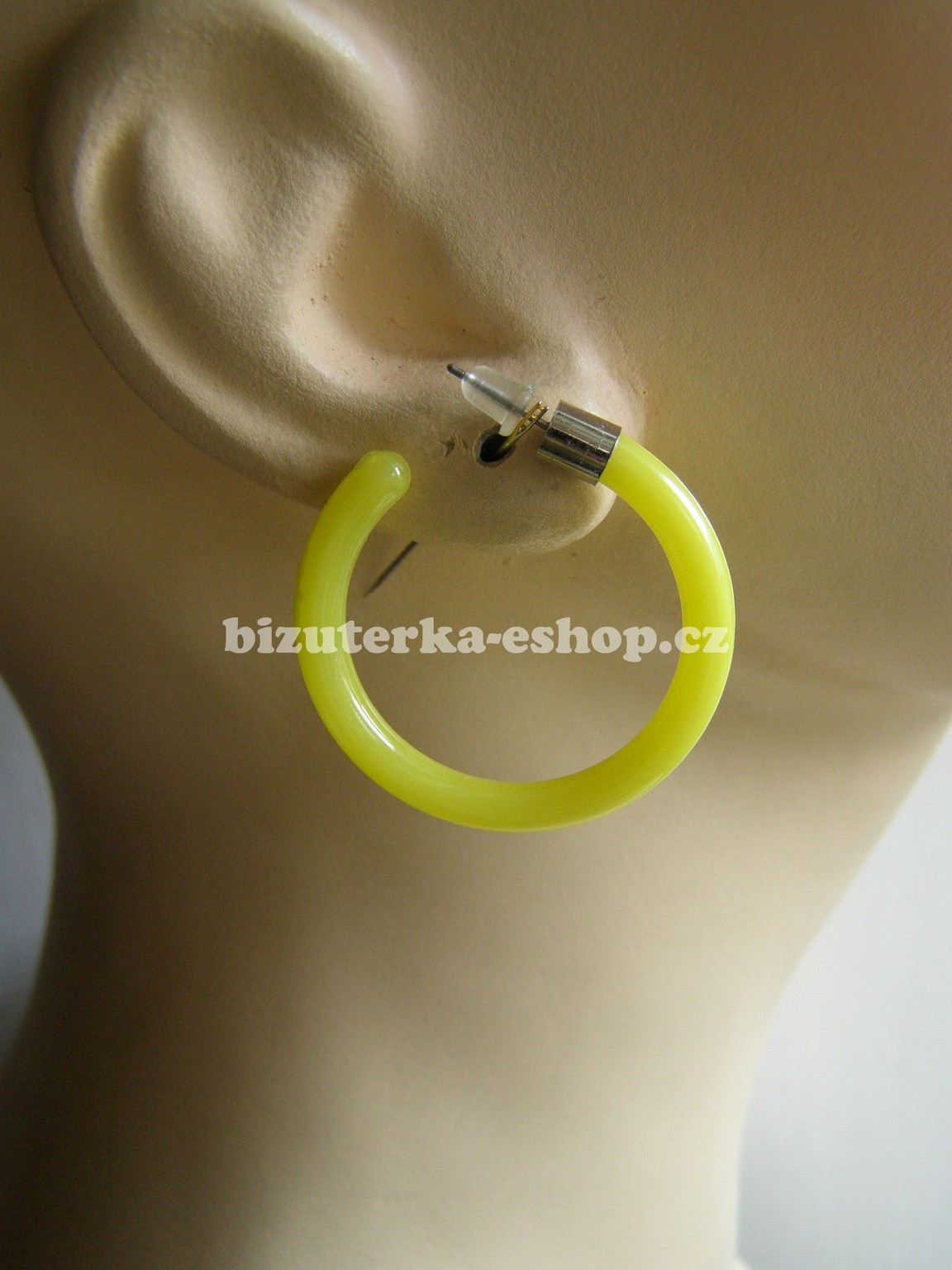 Naušnice kroužky žluté BZ-06085