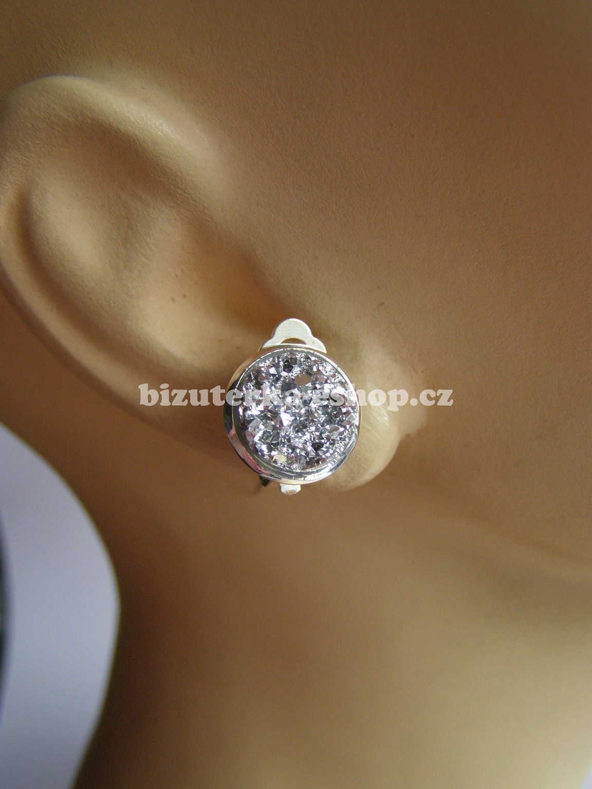 Naušnice klipsy stříbrné BZ-06114