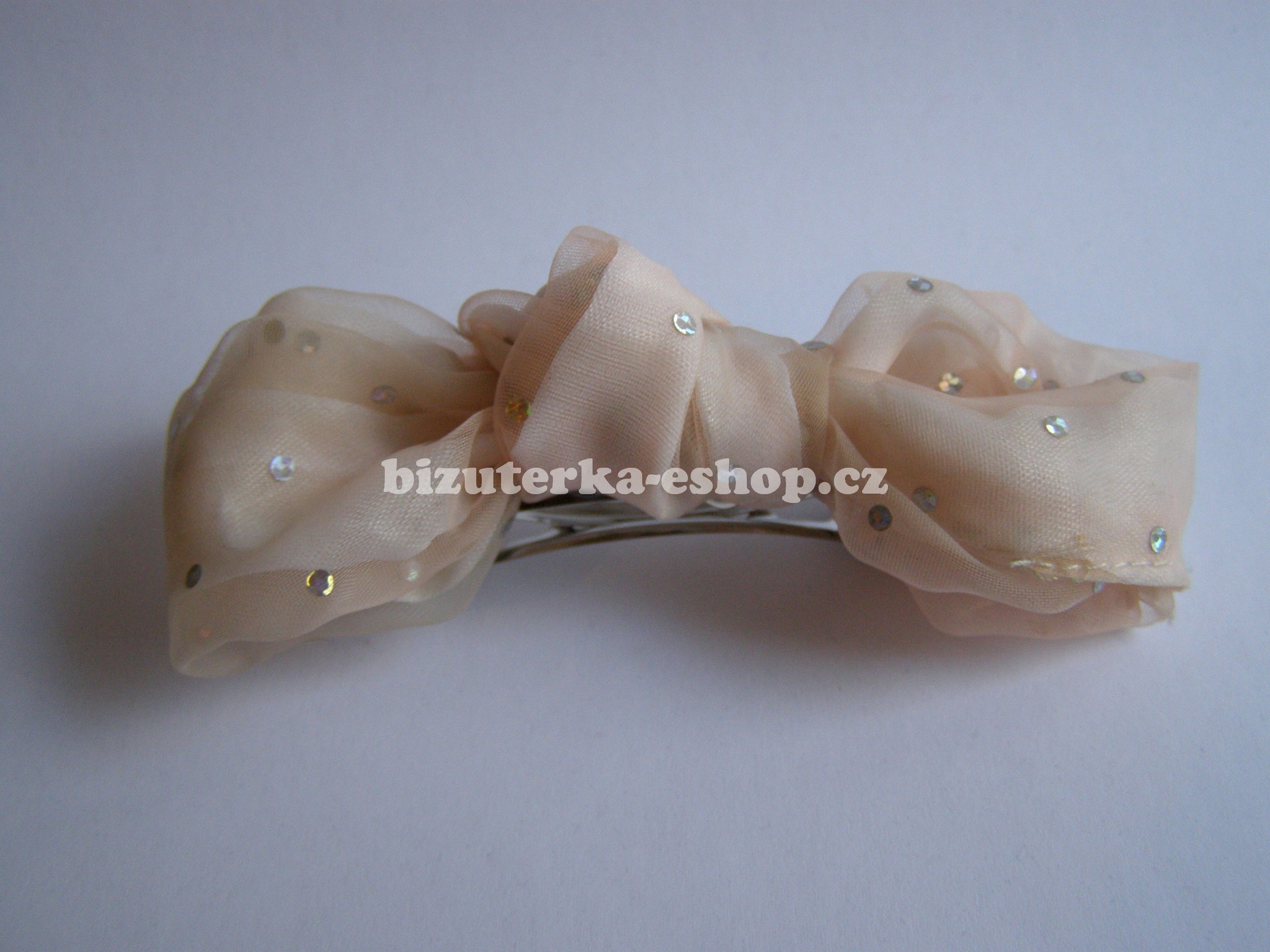 Spona s mašlí lososová BZ-06156