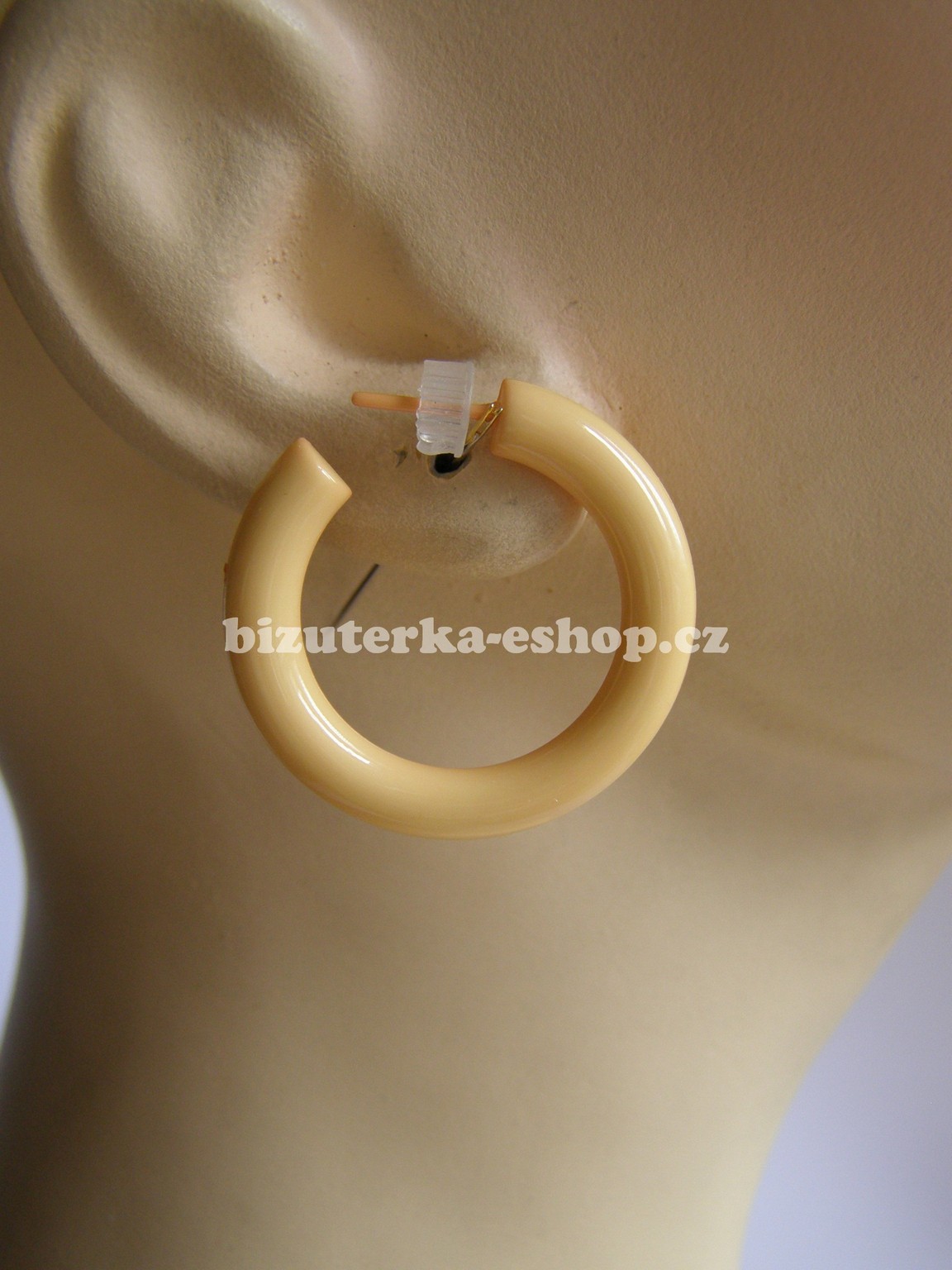 Naušnice kroužky oranžovo žluté BZ-06406