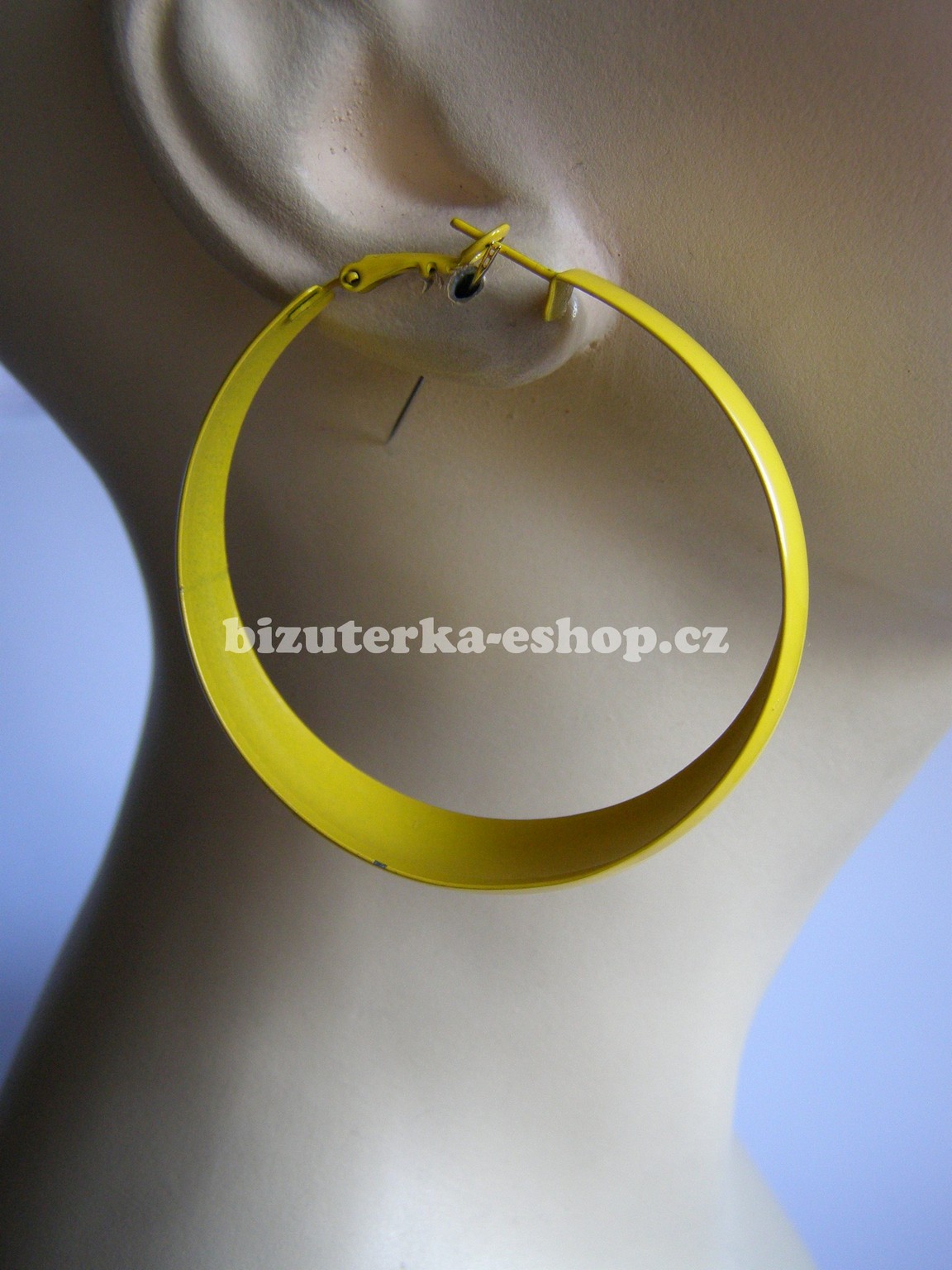 Naušnice kruhy široké žluté BZ-06446