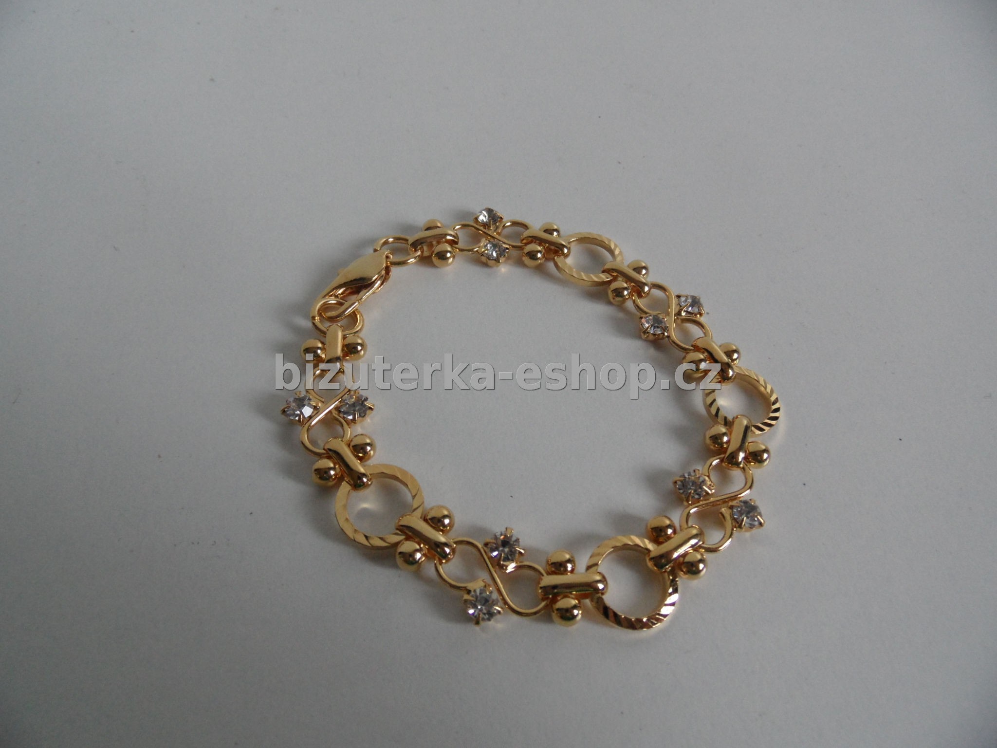 Náramek zlatý s kamínky BZ-03306