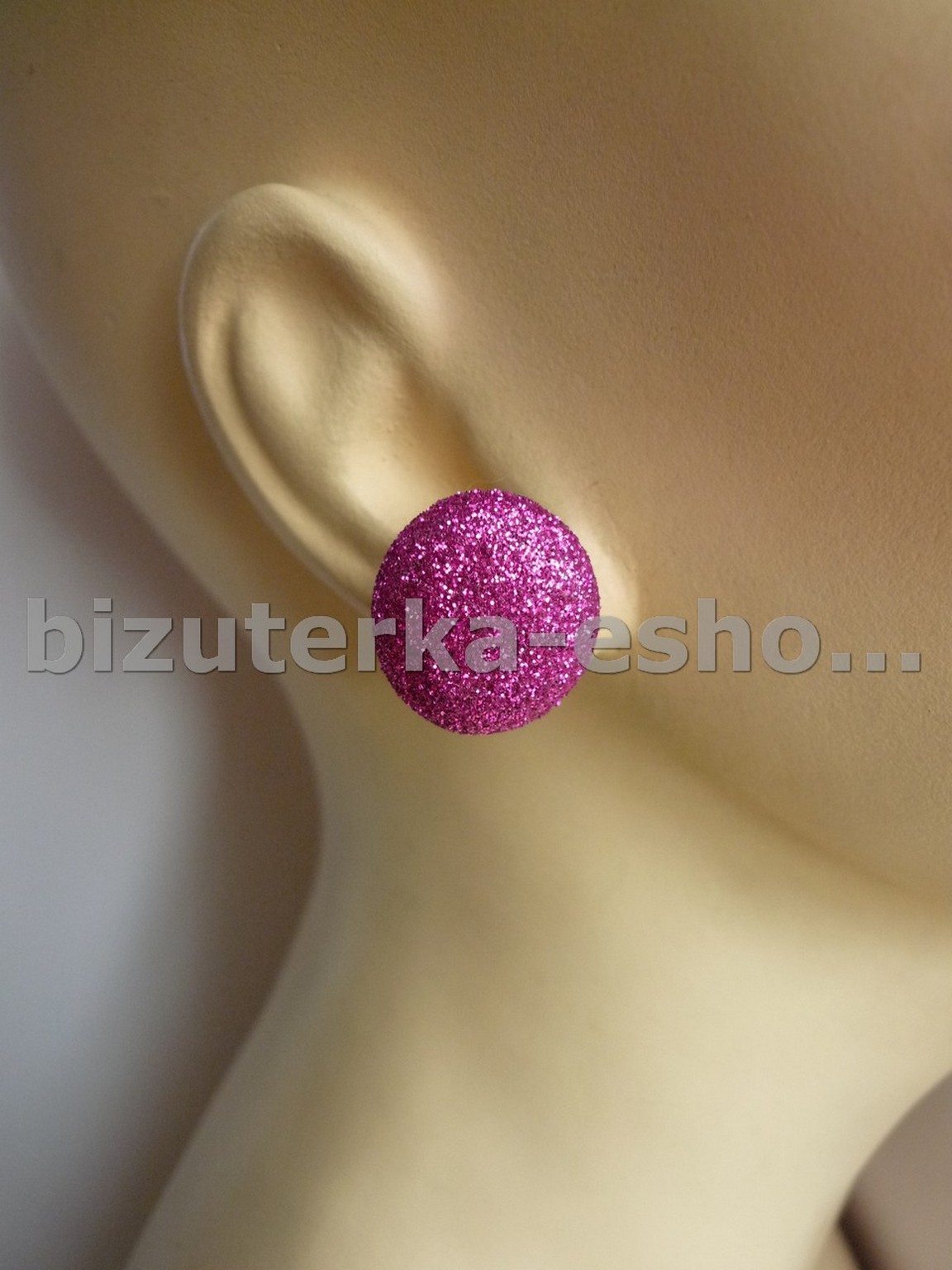 Naušnice klipsy fuchsiové BZ-6684
