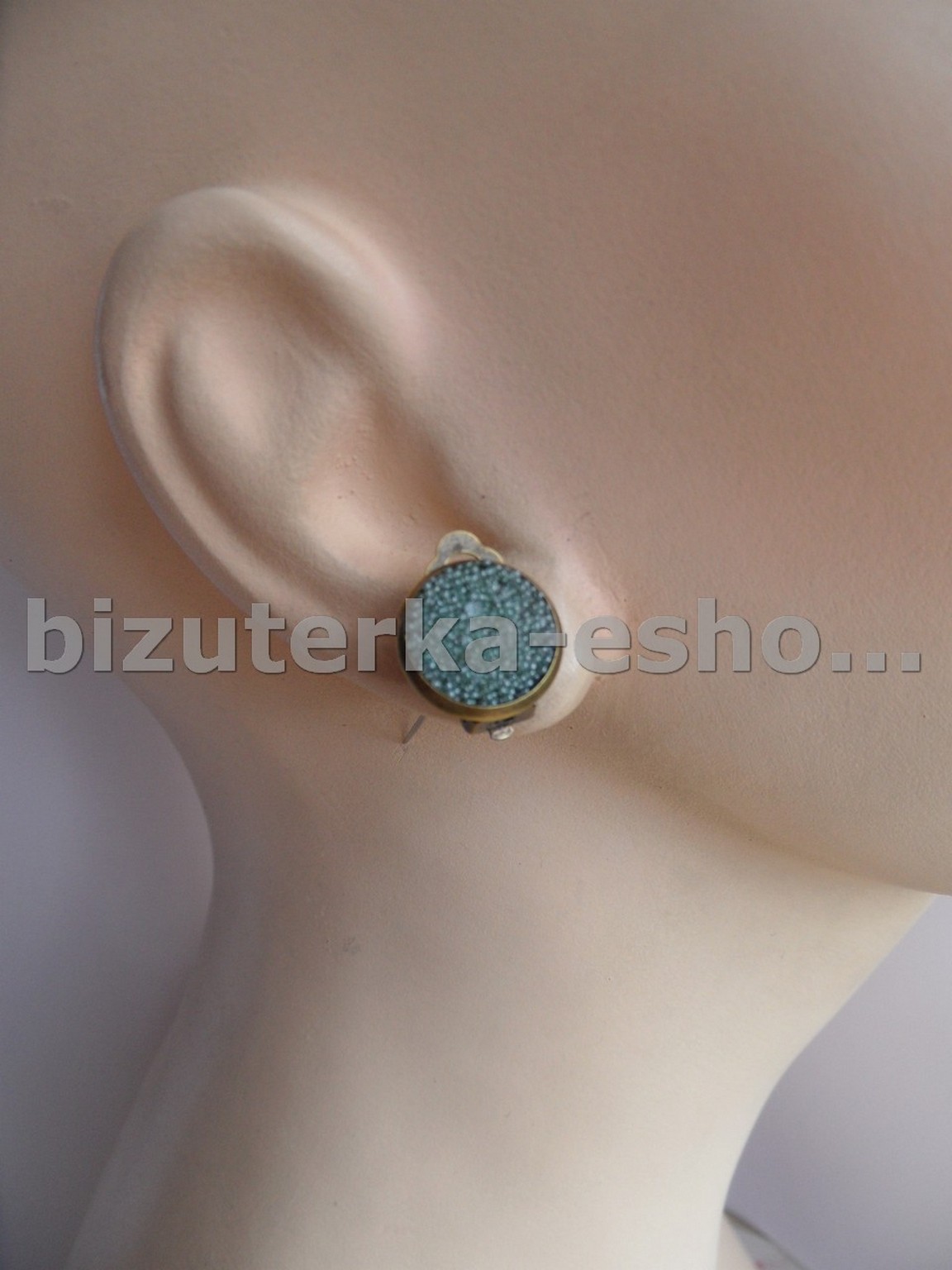 Naušnice klipsy světle zelené BZ-6751