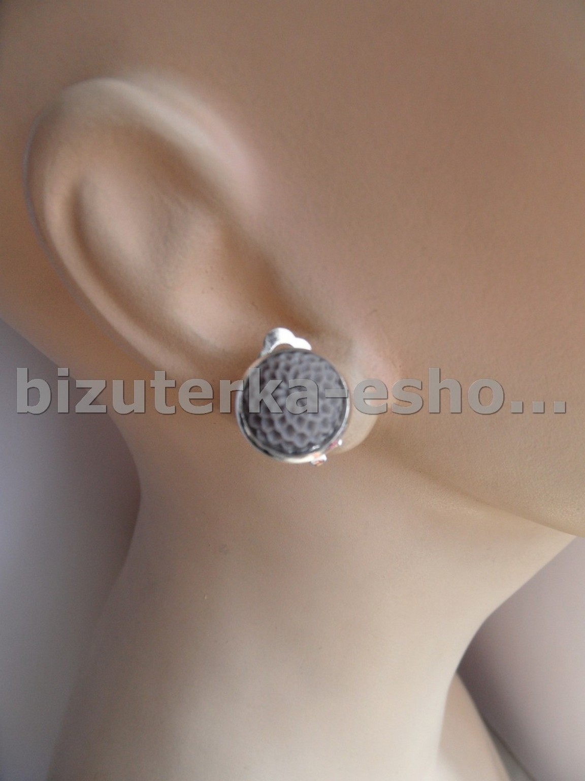 Naušnice klipsy květy šedé BZ-6772