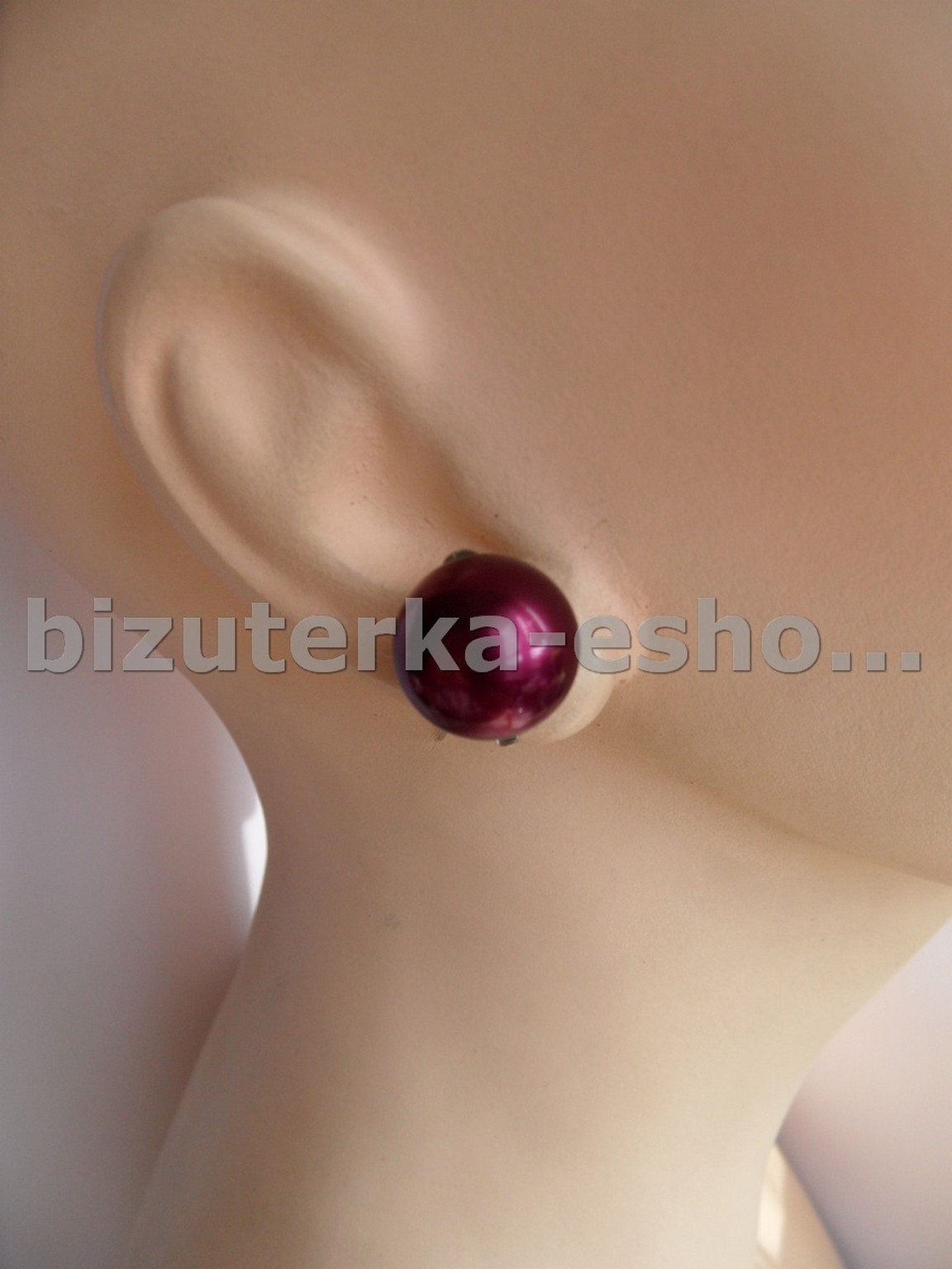 Naušnice klipsy vínové BZ-6808