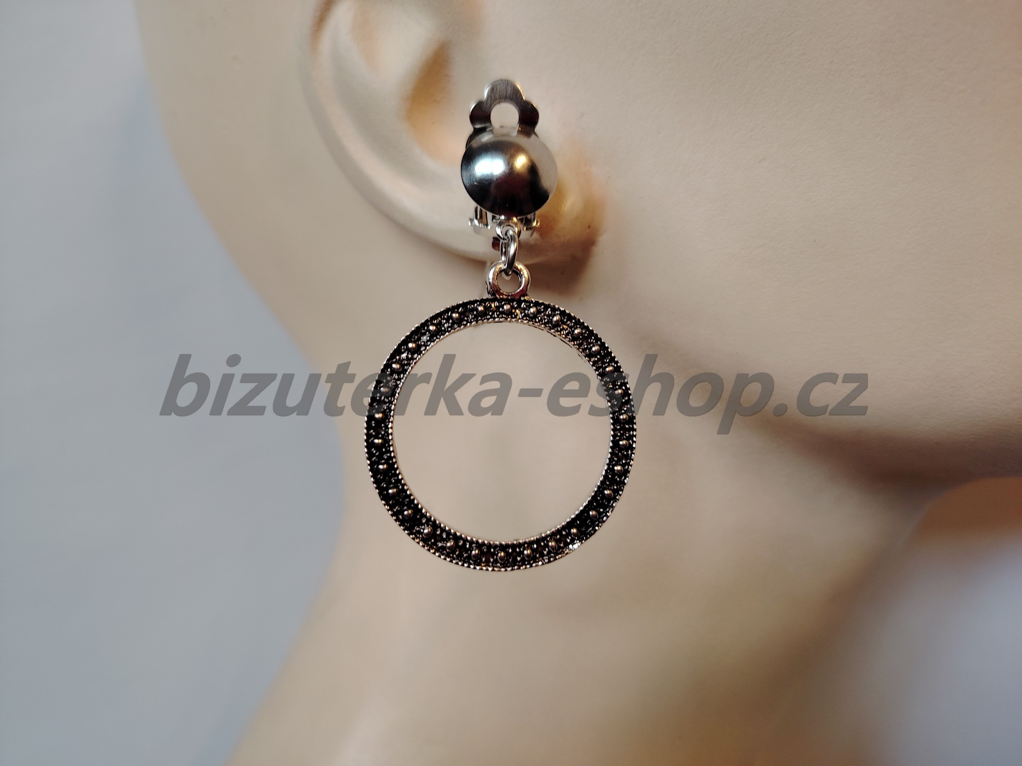 Naušnice klipsy kroužky stříbrné BZ-6821