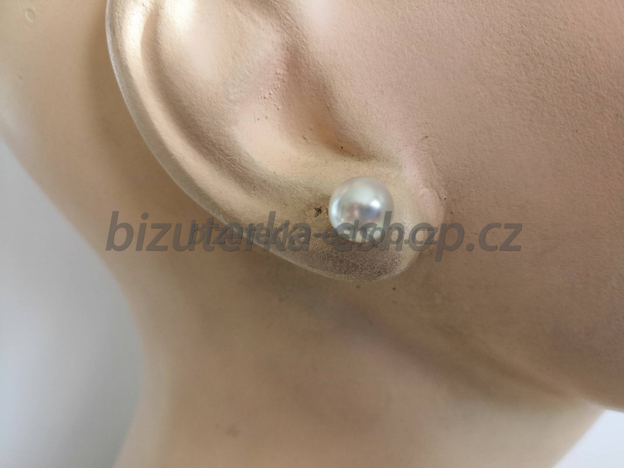 Naušnice perličky bílé BZ-06972