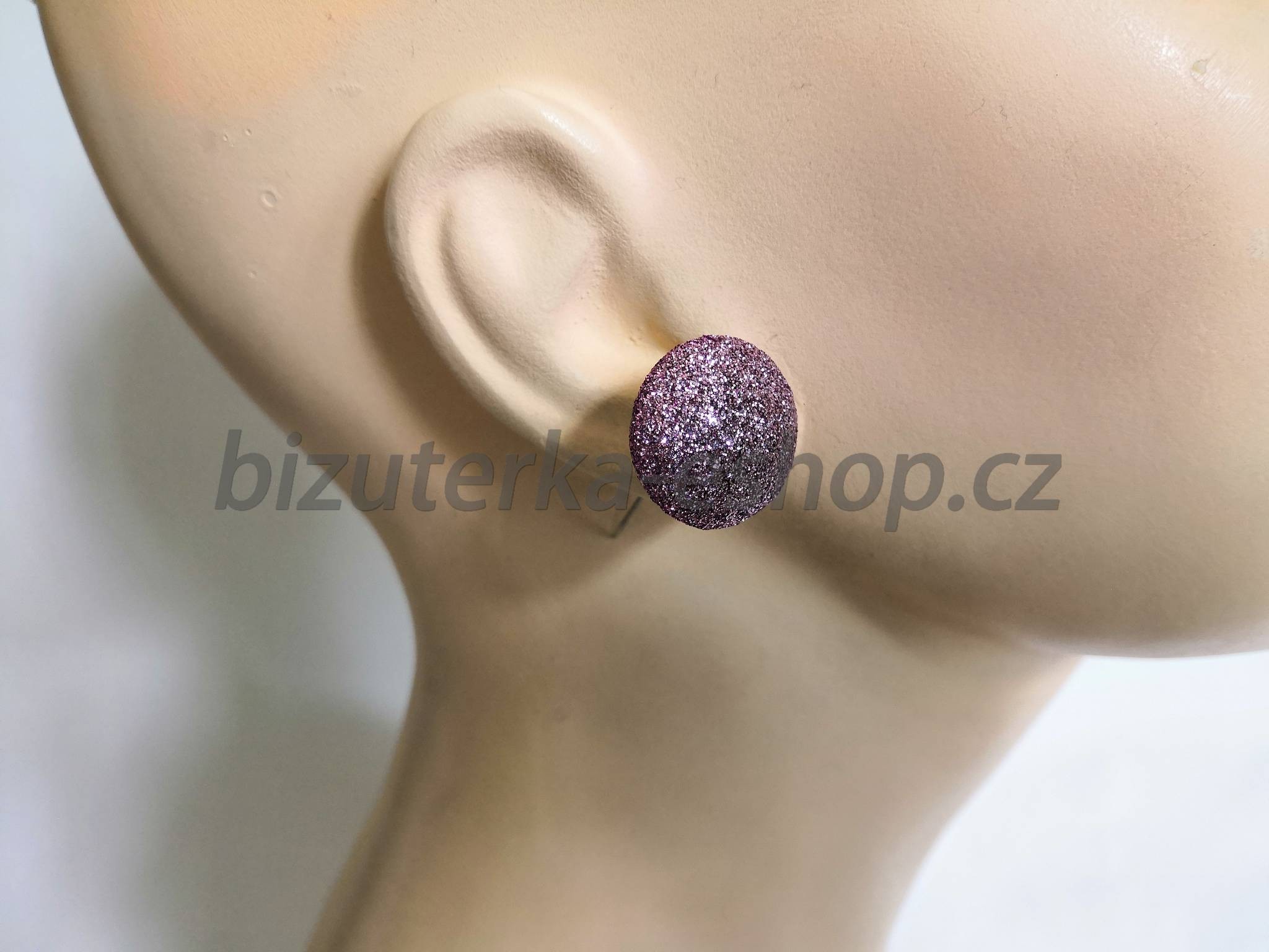 Naušnice klipsy světle fialové BZ-07063