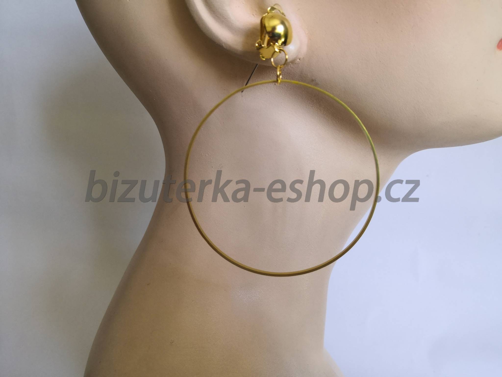 Naušnice klipsy kruhy zlaté BZ-07133