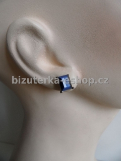 Naušnice s kamínkem tmavě modré BZ-03994