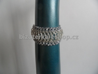 Náramek z perliček stříbrný BZ-04149