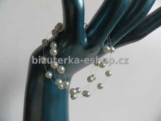 Náramek z perliček světle modrý BZ-04166