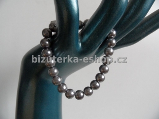 Náramek z perliček šedý BZ-04167