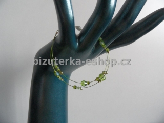 Náramek s perličkami zelený BZ-04176