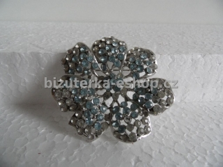 Brož květ s kamínky modrá BZ-04199