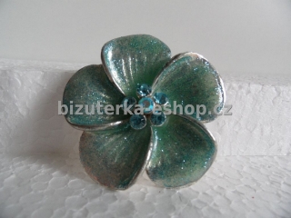 Brož květ s kamínky modrá BZ-04200