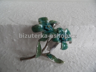 Brož květy modrá BZ-04215