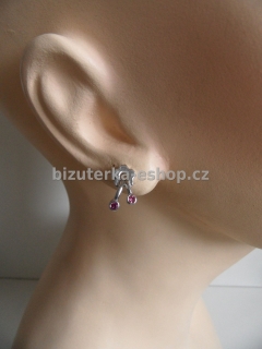 Naušnice s kamínky růžové BZ-03071