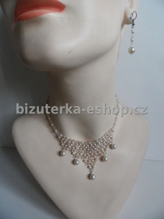Souprava z perliček náhrdelník + naušnice BZ-04236
