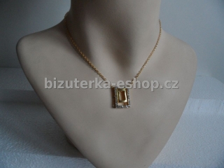 Náhrdelník zlatý s kamínky  BZ-04253
