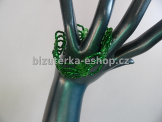 Náramek z perliček zelený BZ-04287
