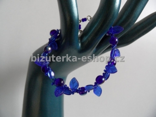 Náramek z perliček tmavě modrý BZ-04292