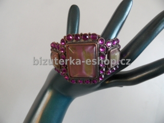 Náramek s kamínky fialový BZ-04294