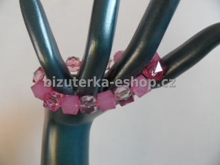 Náramek z perliček růžový BZ-04302