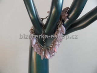 Náramek z perliček fialový BZ-04362