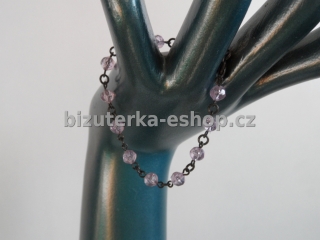 Náramek z perliček fialový BZ-04374