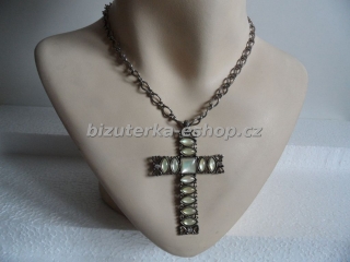 Náhrdelník kříž perleťový BZ-04432