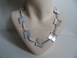 Náhrdelník perleťový fialový BZ-04454