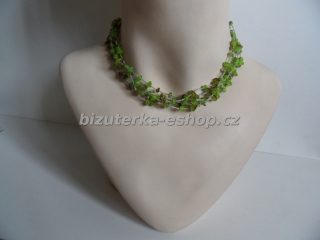Náhrdelník z perliček zelený BZ-04474
