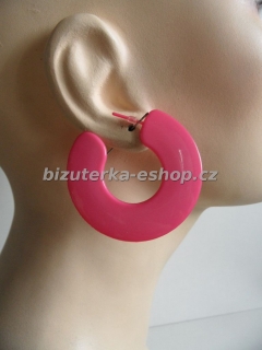 Naušnice kruhy růžové BZ-04487