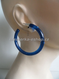 Naušnice kruhy s kamínky modré BZ-04499