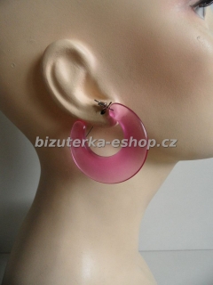 Naušnice kruhy růžové BZ-04503