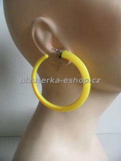 Naušnice kruhy žluté BZ-04534
