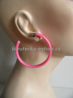Naušnice kruhy růžové BZ-04550