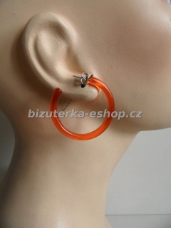 Naušnice kruhy oranžové BZ-04557