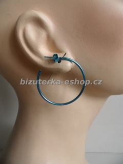 Naušnice kruhy modré BZ-04571