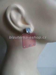 Naušnice s kamínky růžové BZ-04670