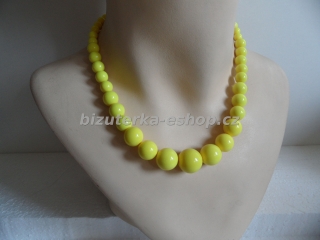 Náhrdelník perličky  žlutý BZ-04697