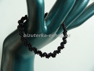 Náramek z perliček černý BZ-04823