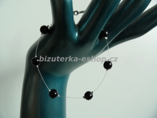 Náramek z perliček černý BZ-04825