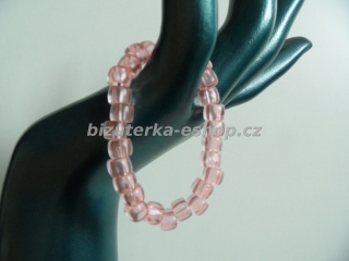 Náramek z perliček růžový BZ-04833