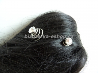 Spirálky s kamínkem do vlasů BZ-04848