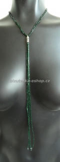 Nárdelník z perliček dlouhý zelený BZ-04900