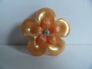 Brož květ oranžová BZ-05213